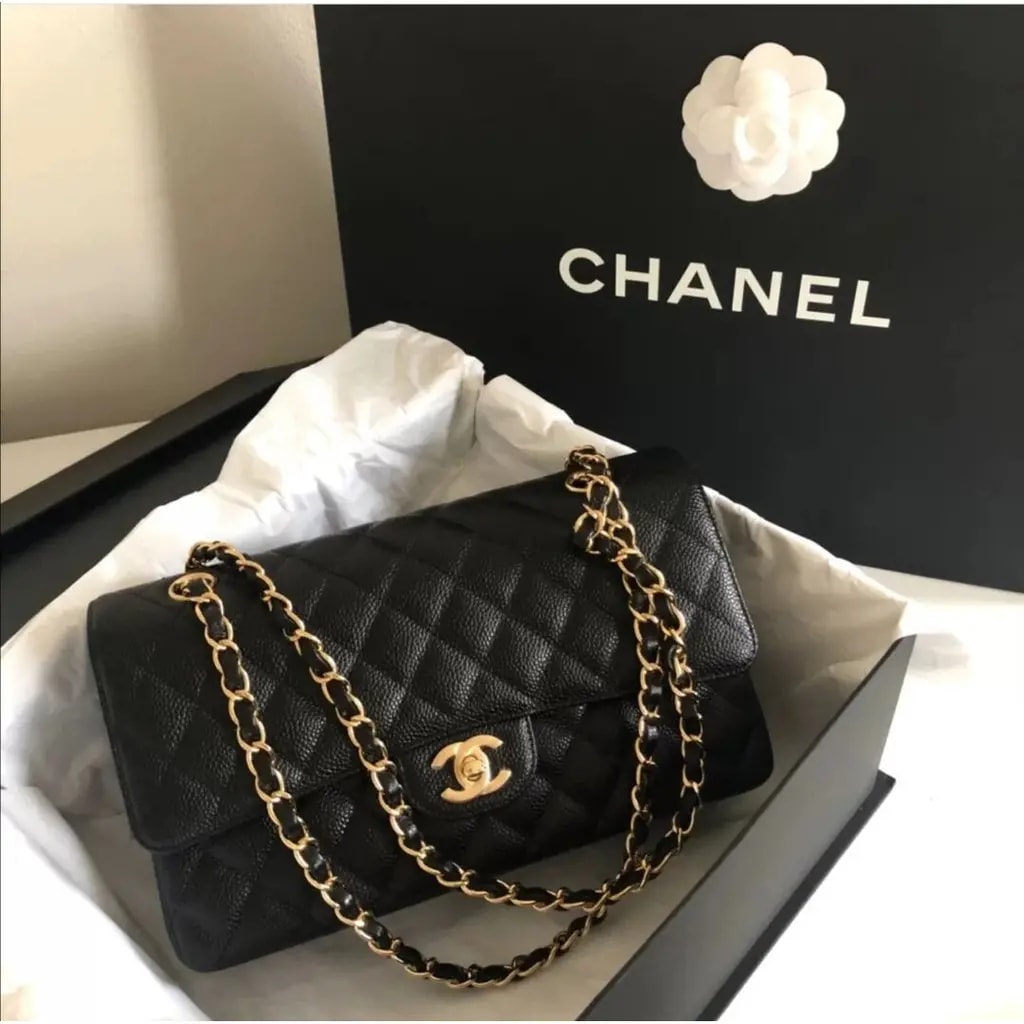 Túi Chanel Grained Gold Tone 'Black' A01113-Y01864-C3906 — ảnh 3