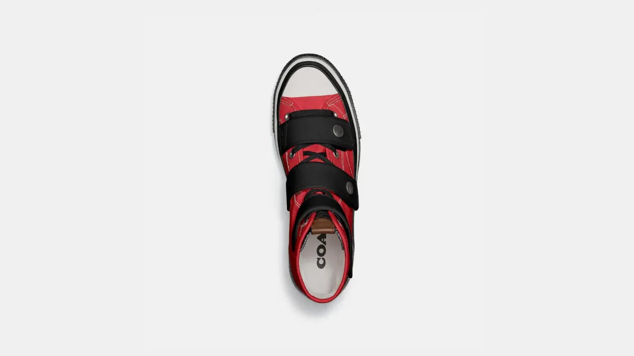 Giày Coach High Top Button Up Sneaker 'Red' G5144-RED — ảnh 4