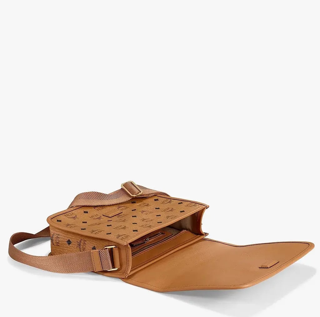 Túi MCM Small Klassik Messenger Bag In Visetos Cognac MMMAAKC03CO001 — ảnh 3