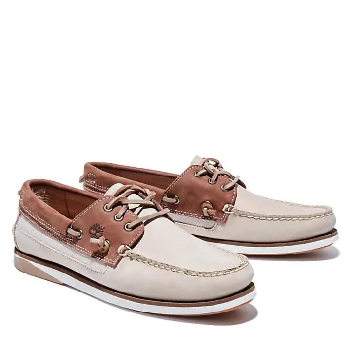 Giày Timberland Atlantis Break Boat Shoe for Men in Beige A2QGX269 — ảnh 2
