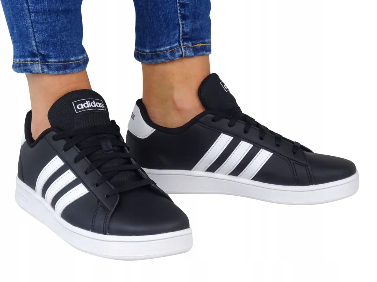 Giày Adidas Grand Court K 'Black' EF0102 — ảnh 3