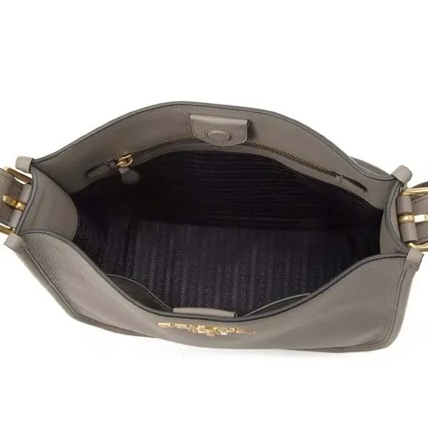 Túi Prada Vitello Dino Hobo Bag 1BC073-2BBE-F0572-V-DOO — ảnh 3