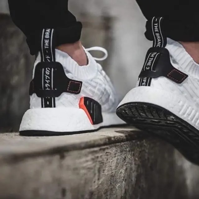 Giày adidas NMD_R2 Primeknit "White Black" BY3015 — ảnh 3