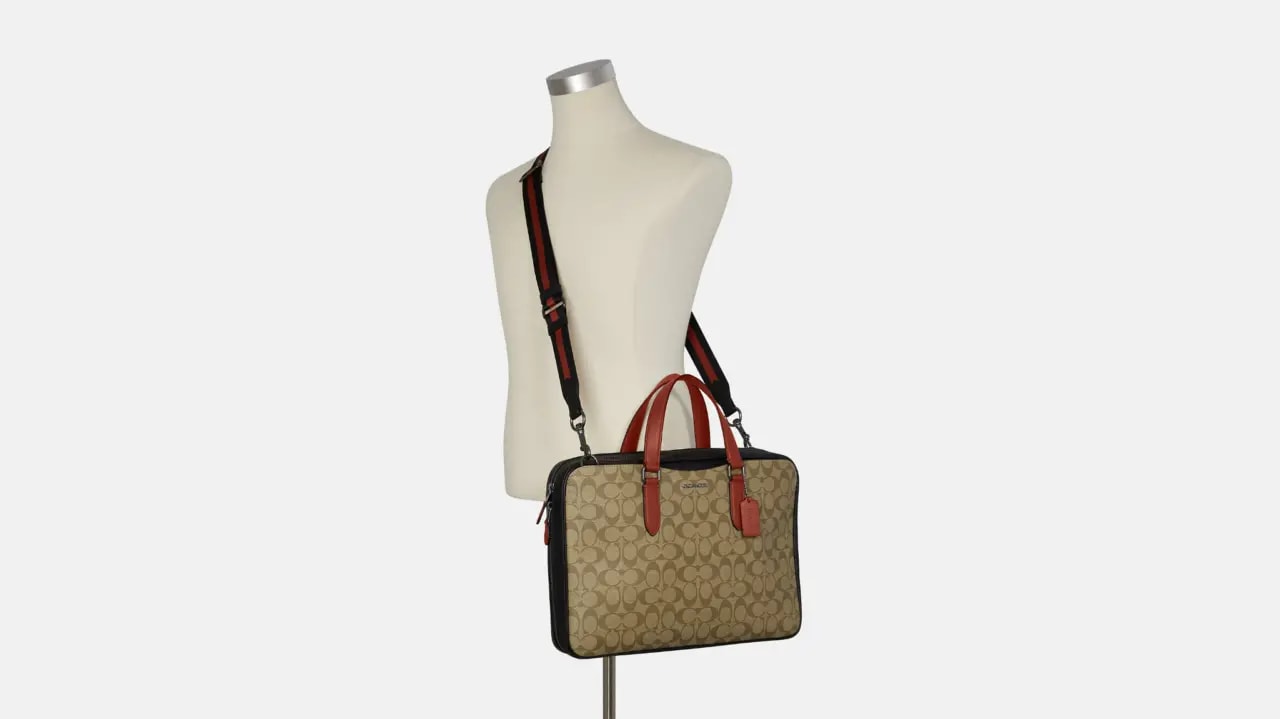 Túi Coach Graham Slim Brief Signature Canvas 'Khaki' C8169-QBTUI — ảnh 4