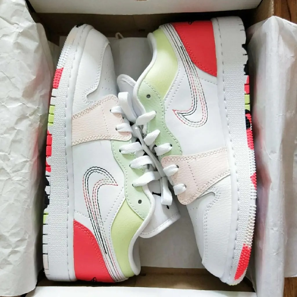 Giày Nike Air Jordan 1 Low GS 'Ember Glow' 554723-176 — ảnh 4