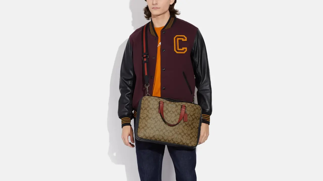 Túi Coach Graham Slim Brief Signature Canvas 'Khaki' C8169-QBTUI — ảnh 3