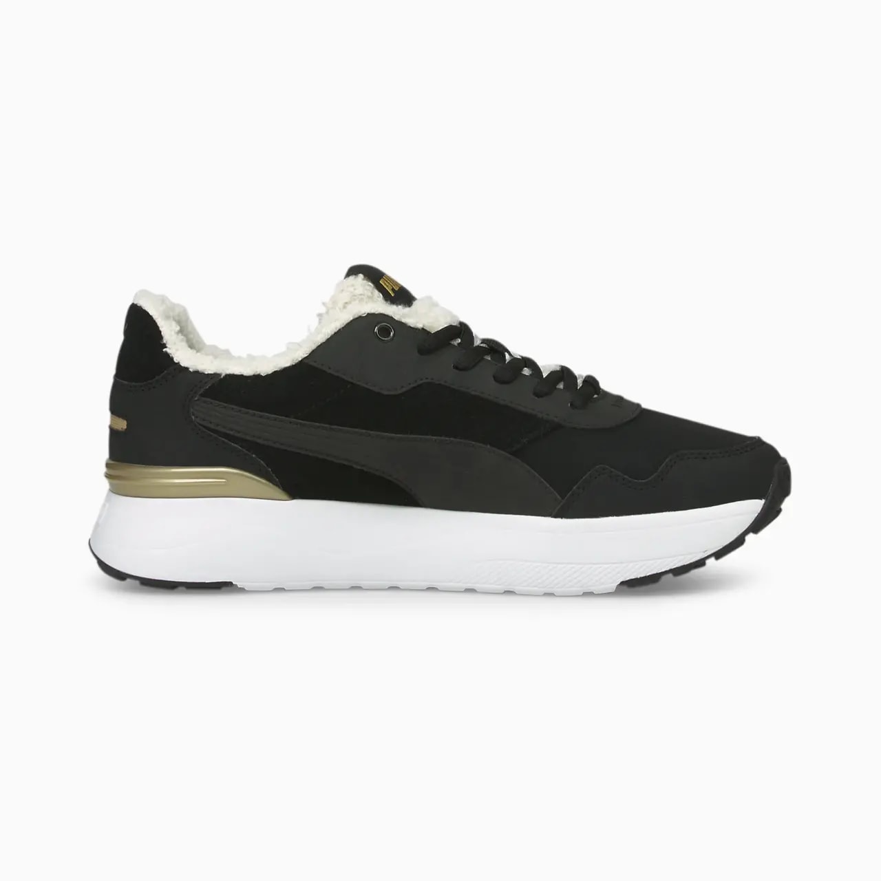 Giày Puma R78 Voyage Teddy Black Black Team Gold 382719-01 — ảnh 4