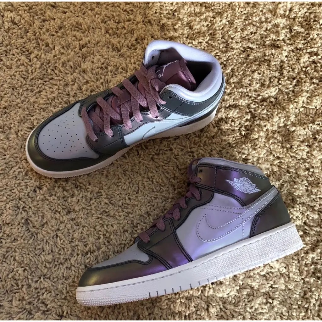 Giày Nike Air Jordan 1 Mid GS 'Metallic Purple' AV5174-400 — ảnh 3