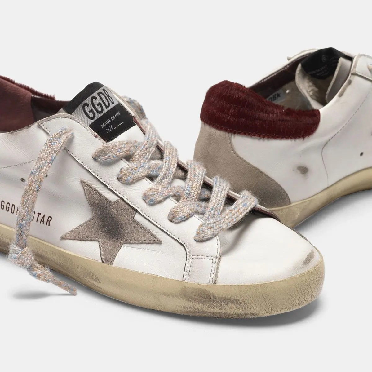 Giày Golden Goose Super Star 'Burgundy Pony' G35WS590-R52 — ảnh 4