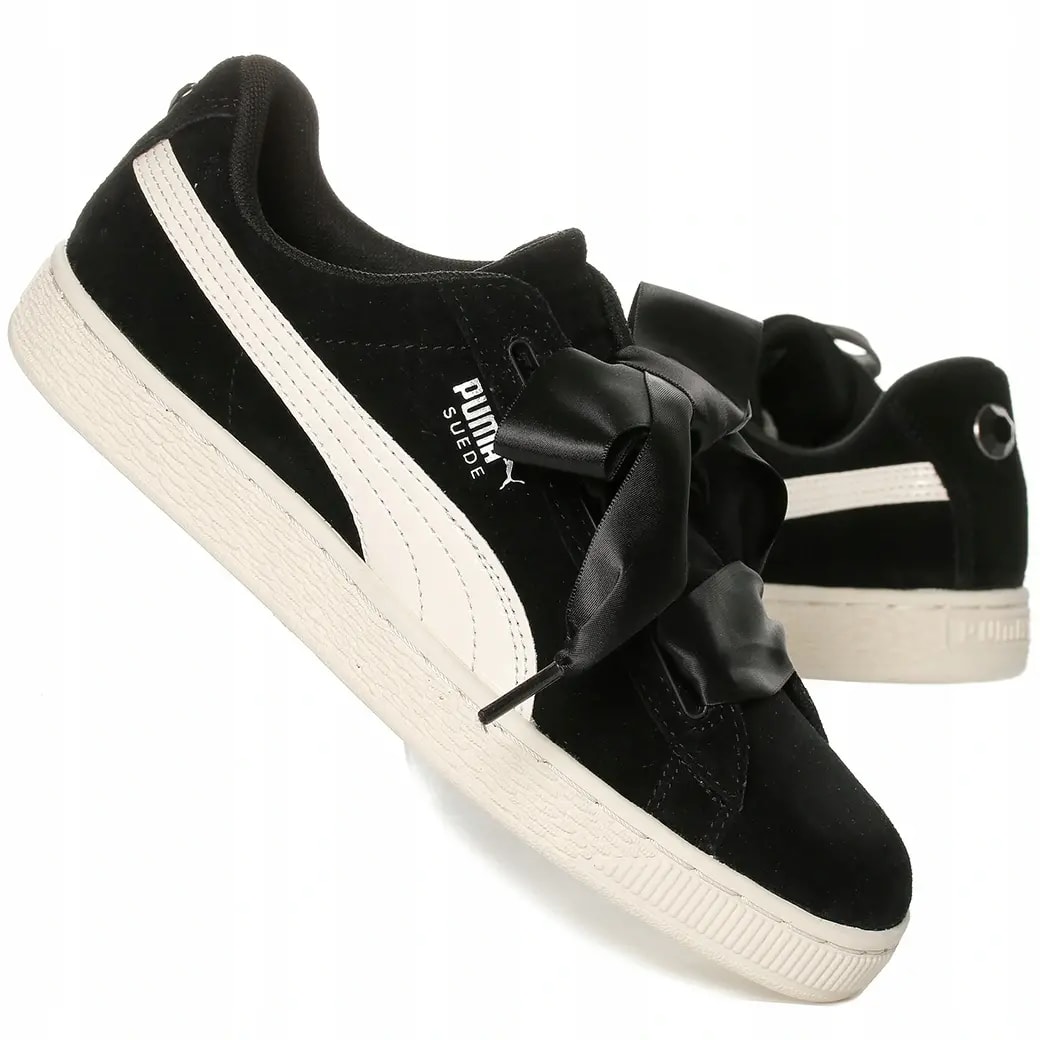 Giày Puma Suede Heart Jewel Jr 'Black White' 365138-03 — ảnh 3