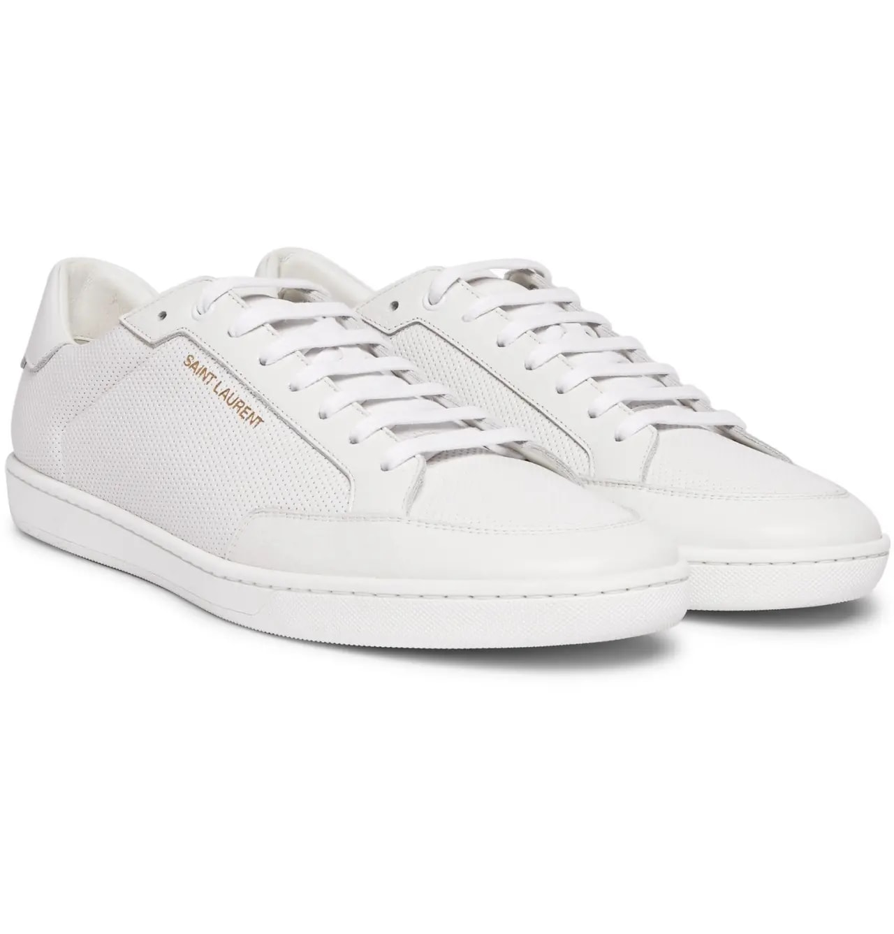 Giày Saint Laurent Court Classic SL10 Perforated White 6032231JZ109030 — ảnh 2