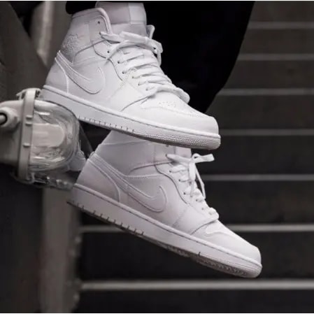 Giày Nike Air Jordan 1 Mid 'White' 554724-126 — ảnh 3