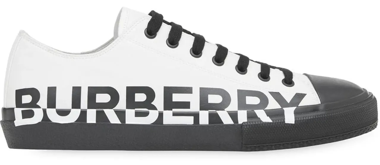 Giày Burberry Logo Print Two-Tone White Black 80109101 — kich-thuoc: 37