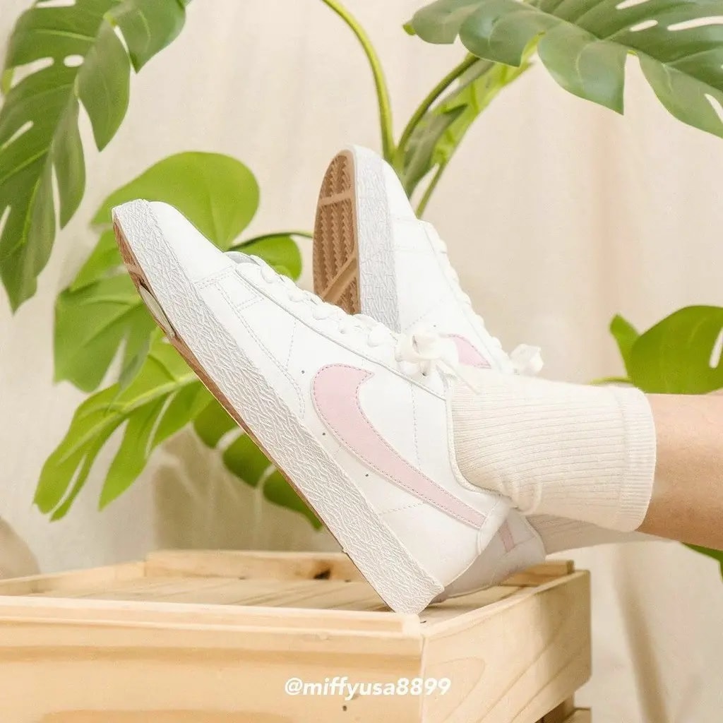 Giày Nike Blazer Low GS 'White Pink Foam' CZ7576-102 — ảnh 2