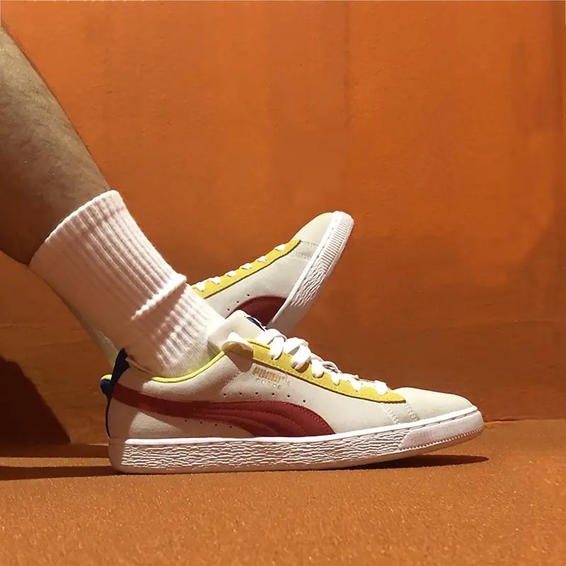 Giày Puma Suede Classic Sneakers in 'White Super Lemon Red' 365347-89 — ảnh 4