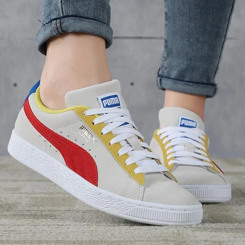 Giày Puma Suede Classic Sneakers in 'White Super Lemon Red' 365347-89 — ảnh 3