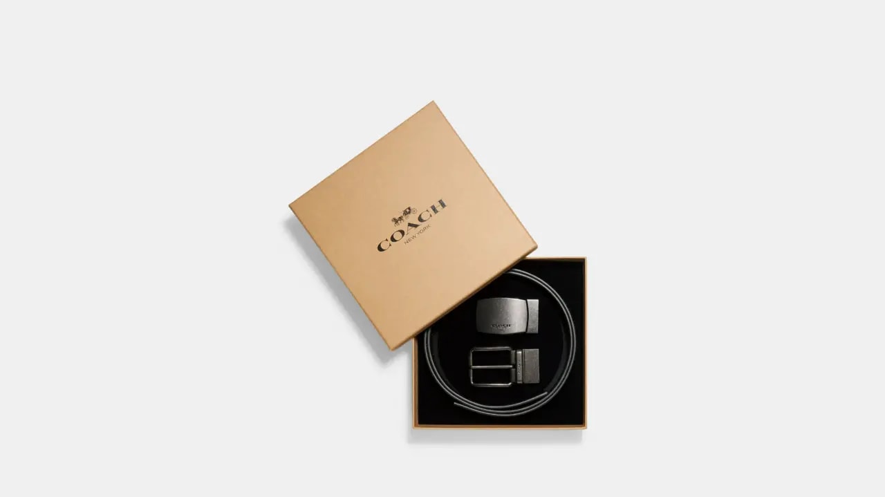 Thắt Lưng Coach Boxed Plaque Harness Buckle 'Black' 22540-BK — ảnh 2