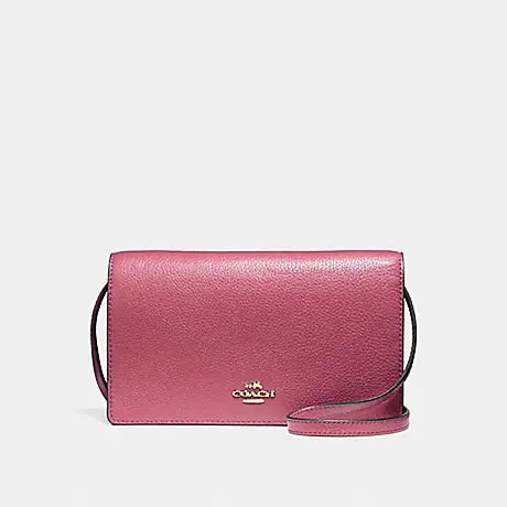 Ví Coach Foldover Wristlet Rouge Gold 73793-R — ảnh 3