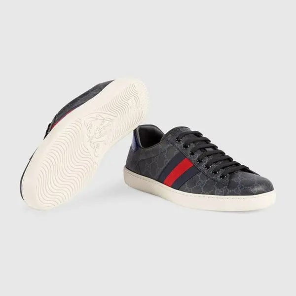 Giày Gucci Ace GG Supreme 'Black Grey' 429445-96G50-1130 — ảnh 5