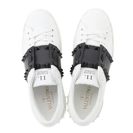 Giày Valentino Rockstud Hidden Sneakers White Black Women SW0S0A01 LTU A01 — ảnh 2