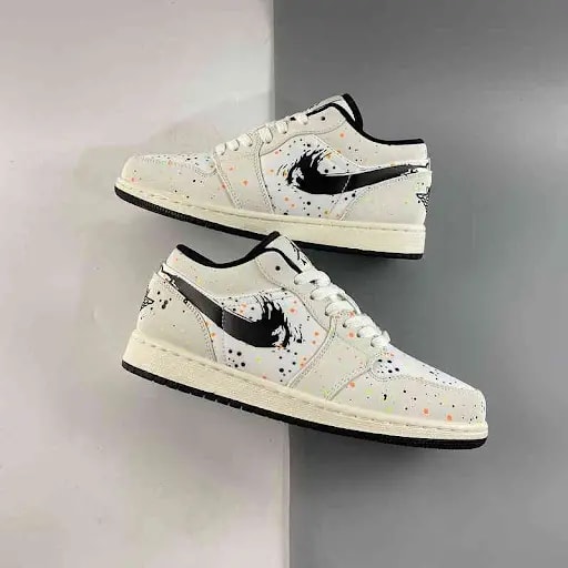 Giày Nike Air Jordan 1 Low SE GS 'Paint Splatter' DH3295-100 — ảnh 5