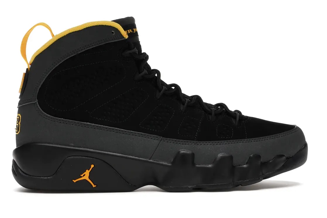 Giày Nike Air Jordan 9 Retro 'Dark Charcoal University Gold' CT8019-070 — kich-thuoc: 42.5