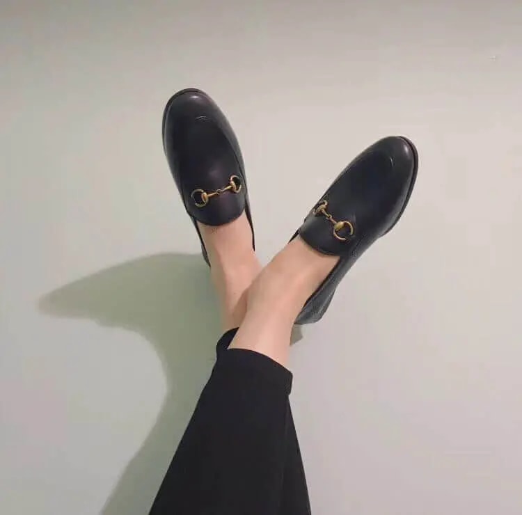 Giày  Gucci Leather Horsebit Loafer 414998 DLC00 1000 — ảnh 3