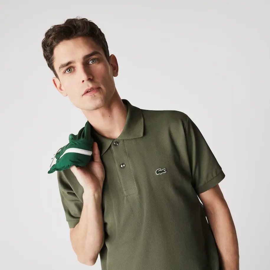 Áo Lacoste Men's Classic Fit L1212 Polo 'Khaki Green' L1212-316 — ảnh 3