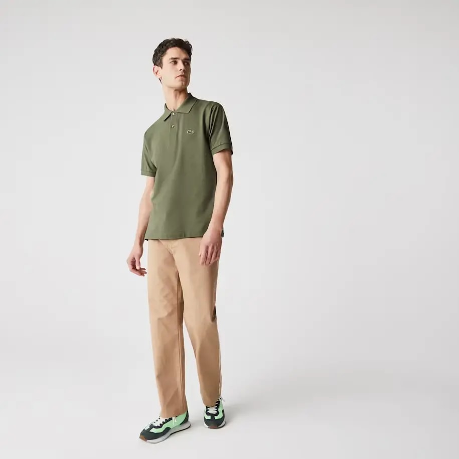 Áo Lacoste Men's Classic Fit L1212 Polo 'Khaki Green' L1212-316 — ảnh 2
