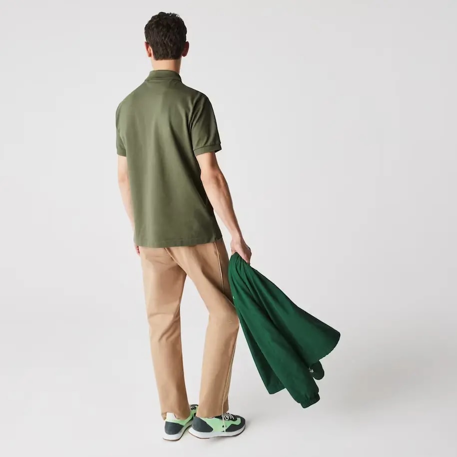 Áo Lacoste Men's Classic Fit L1212 Polo 'Khaki Green' L1212-316 — ảnh 4