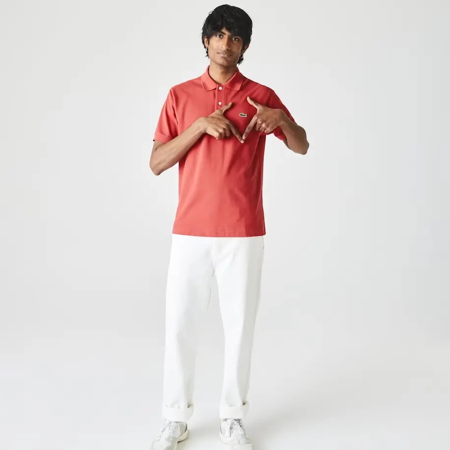Áo Lacoste Men's Classic Fit L1212 Polo 'Red' L1212-67G — ảnh 4