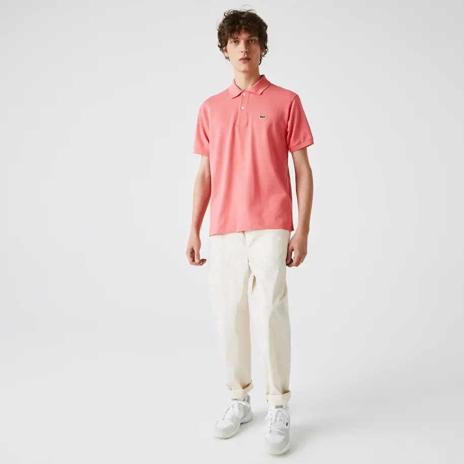 Áo Lacoste Men's Classic Fit L1212 Polo 'Pink' L1212-F9C — ảnh 2