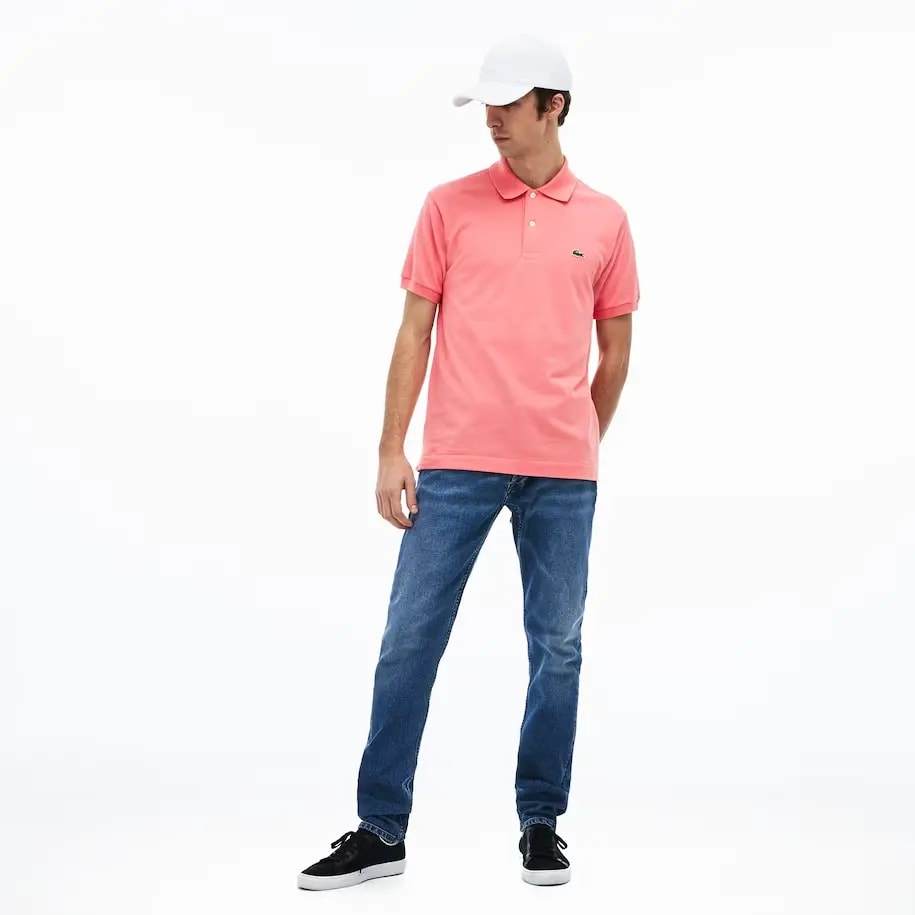 Áo Lacoste Men's Classic Fit L1212 Polo 'Pink' L1212-F9C — ảnh 5