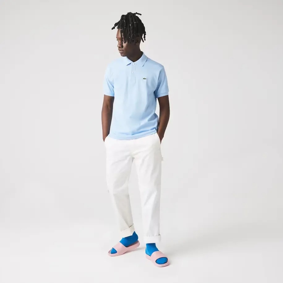 Áo Lacoste Men's Classic Fit L1212 Polo 'Blue' L1212-HBP — ảnh 3