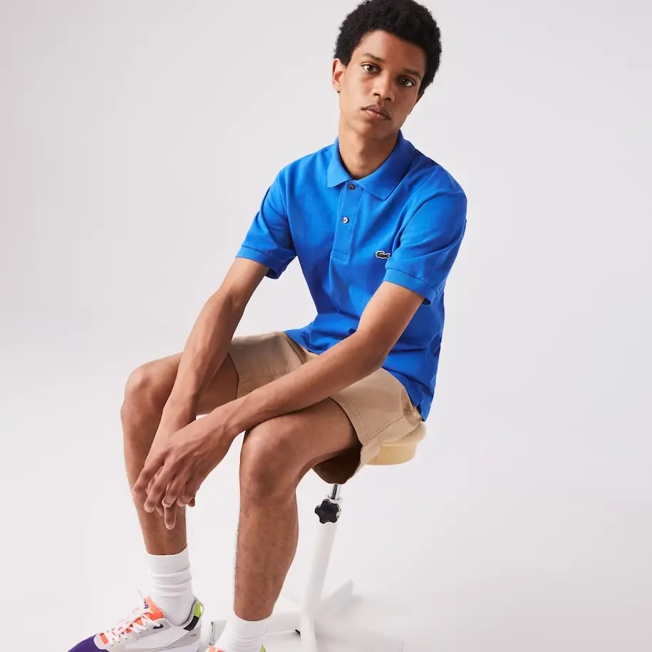 Áo Lacoste Men's Classic Fit L1212 Polo 'Blue' L1212-QPT — ảnh 2