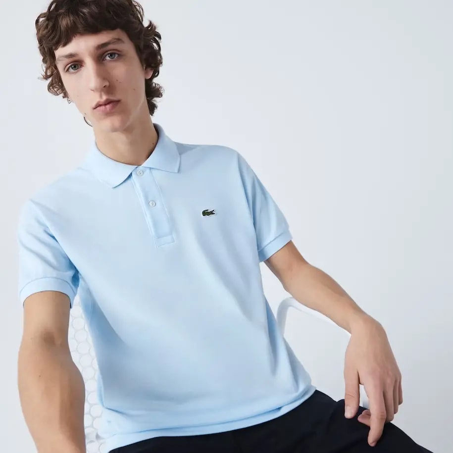 Áo Lacoste Men's Classic Fit L1212 Polo 'Light Blue' L1212-T01 — ảnh 4