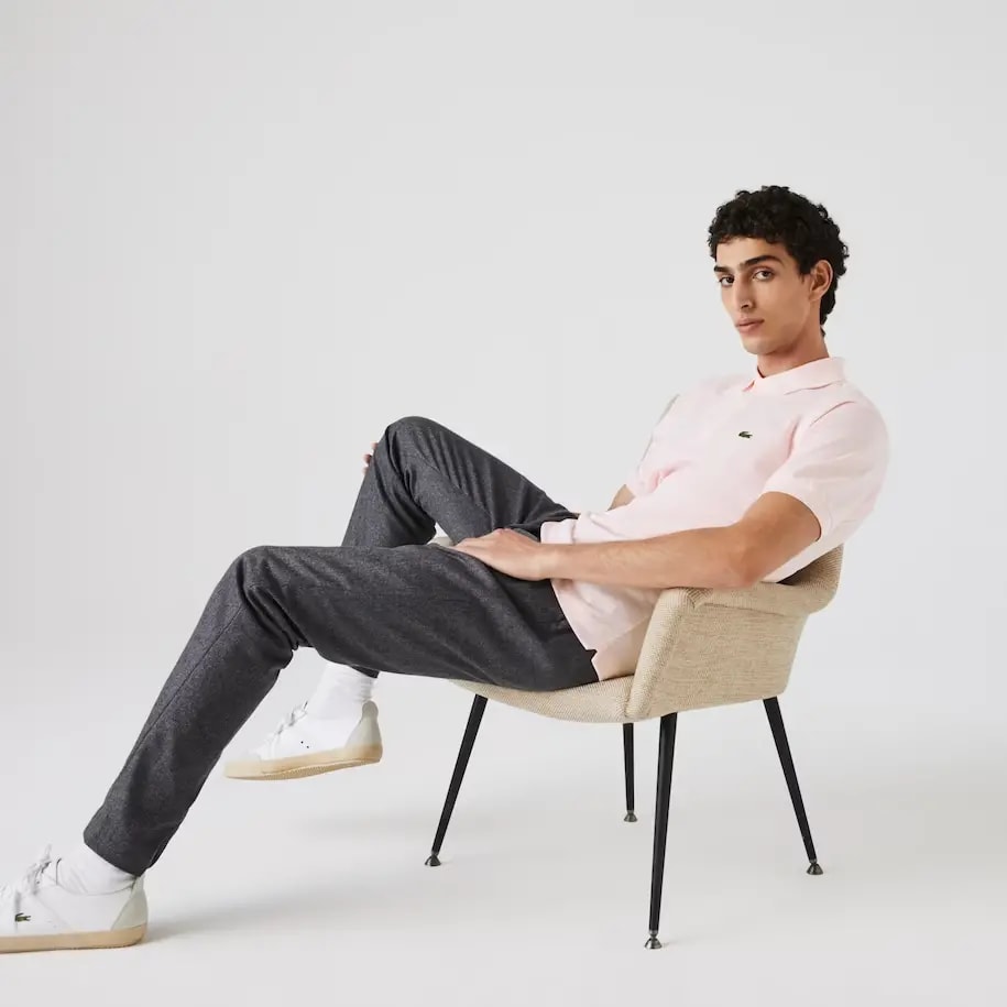 Áo Lacoste Men's Classic Fit L1212 Polo 'Light Pink' L1212-T03 — ảnh 5