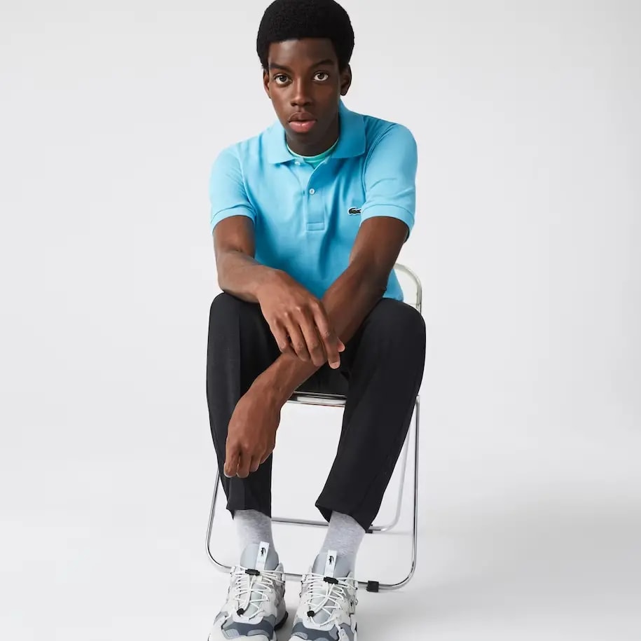 Áo Lacoste Men's Classic Fit L1212 Polo 'Blue' L1212-ZAU — ảnh 4