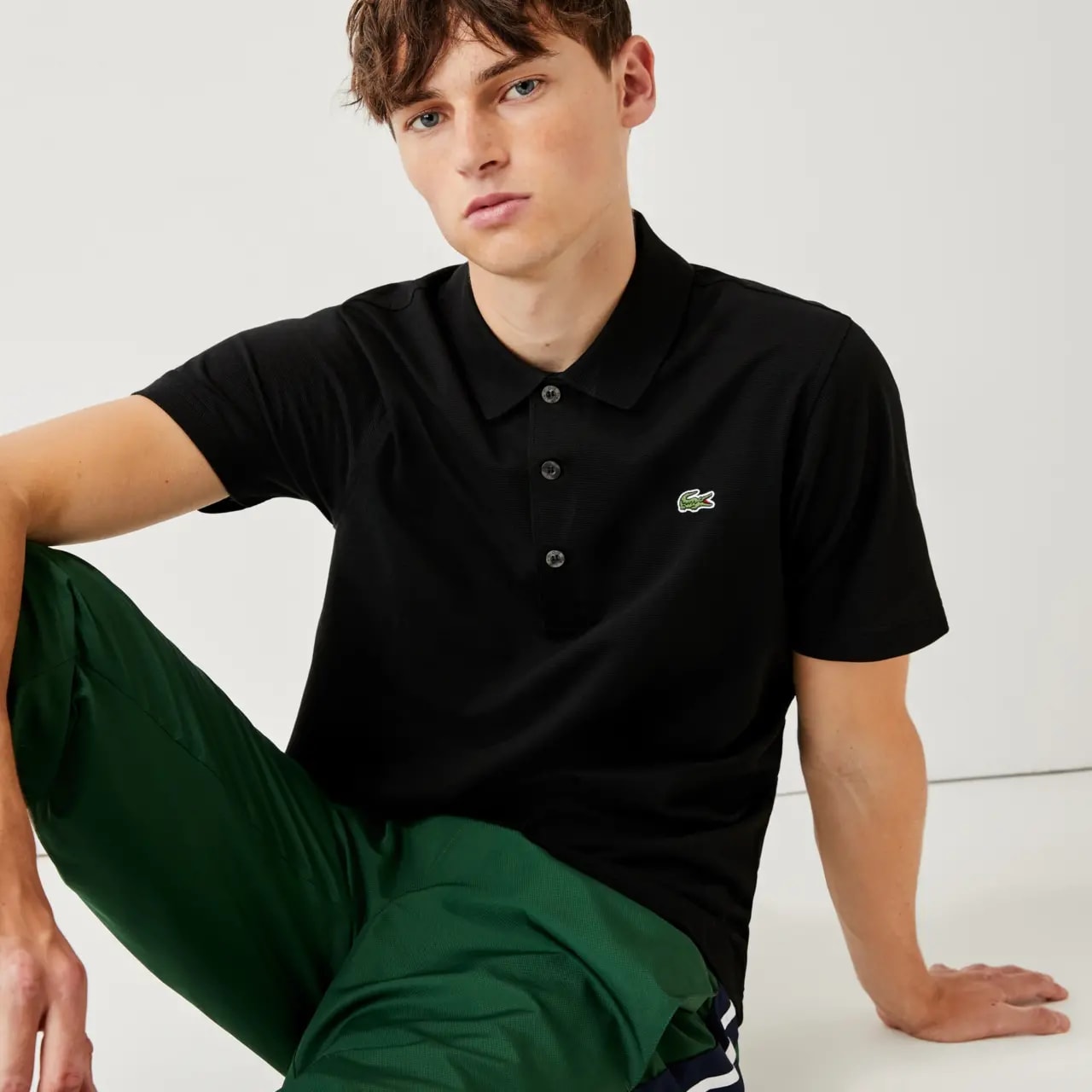 Áo Lacoste Tennis Regular Fit Polo Shirt 'Black' L1230-20B-031 — ảnh 3