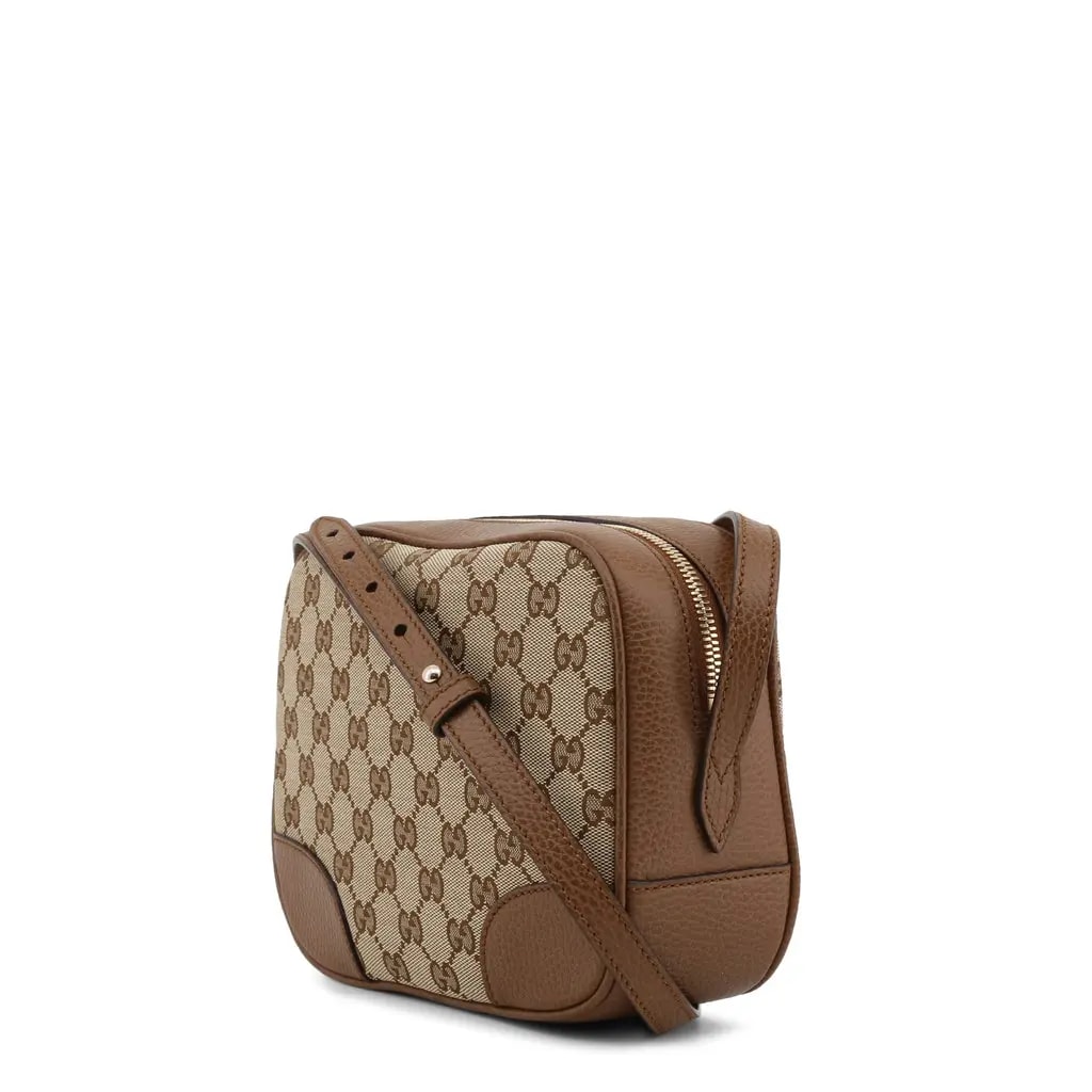 Túi Gucci Crossbody Shoulder Bag GG Canvas Leather Beige Brown — ảnh 3