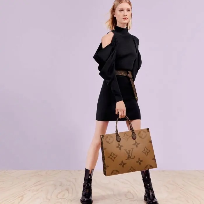 Túi Louis Vuitton OnTheGo GM Monogram Canvas Black and Brown M45320 — ảnh 2
