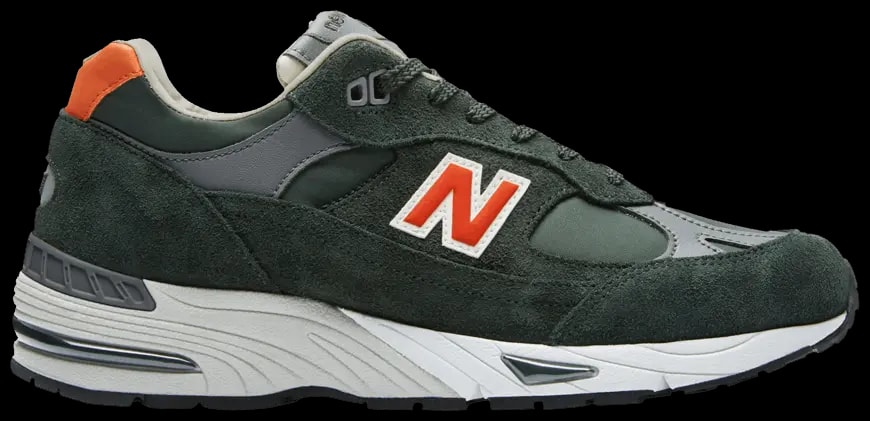 Giày New Balance 991 Made in England 'Forest Green Orange' M991TNF — kich-thuoc: lien-he-order