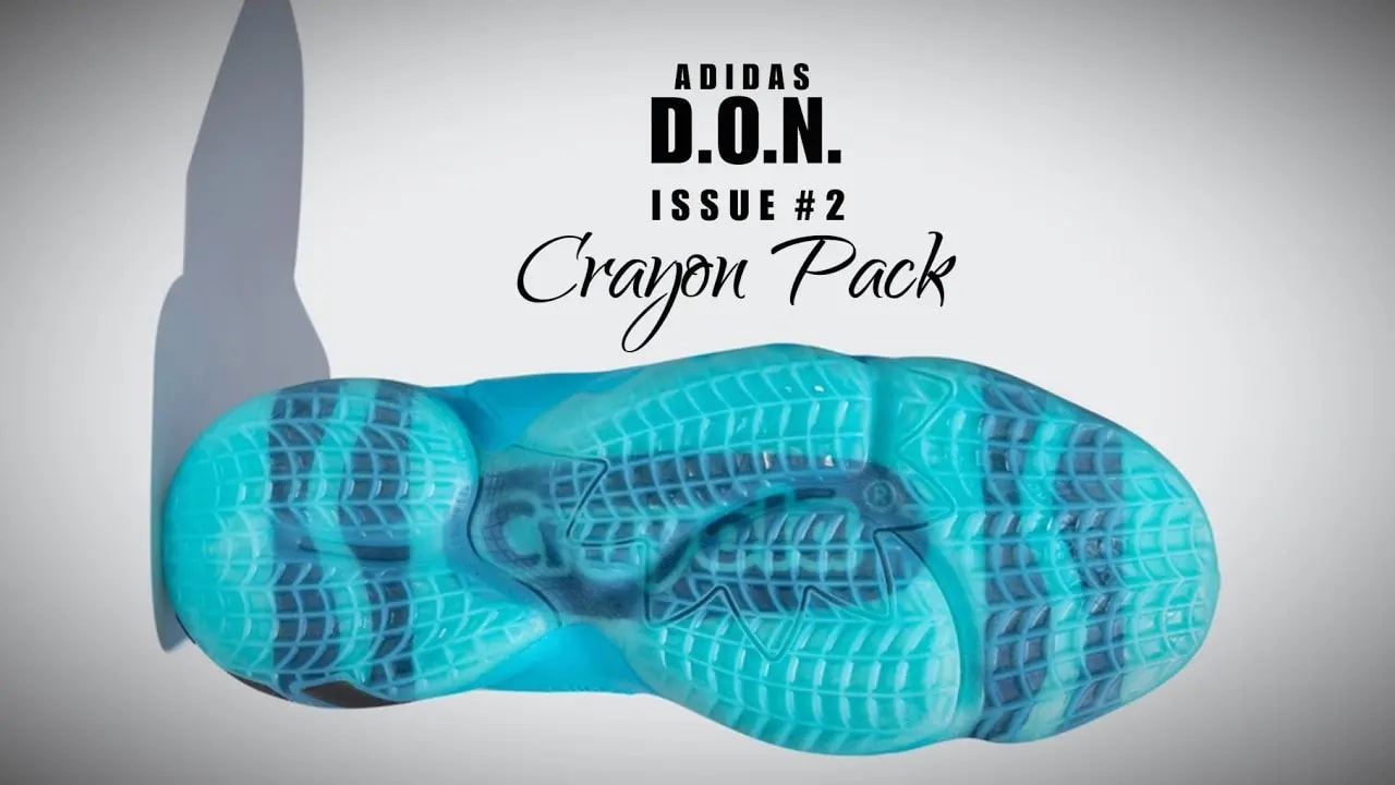 Giày Adidas Crayola x D.O.N. Issue #2 'Signal Cyan' FW8517 — ảnh 2