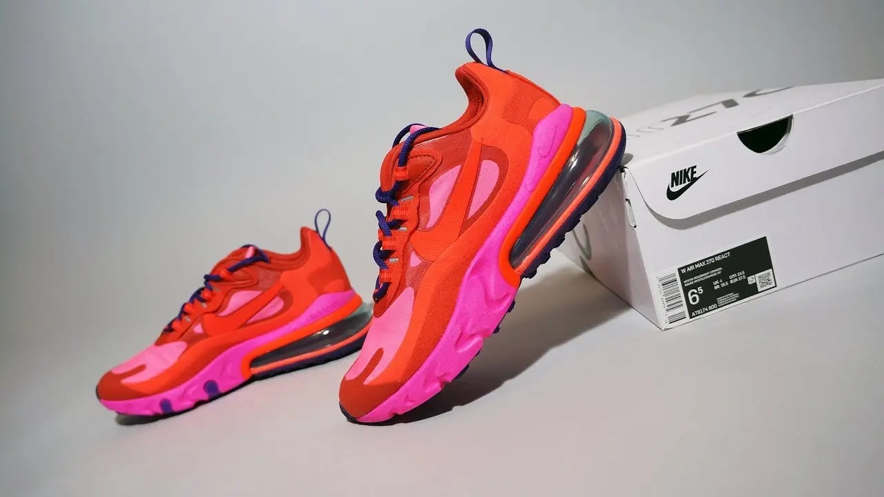 Nike Wmns Air Max 270 React 'Mystic Red Pink Blast' AT6174-600 — ảnh 4