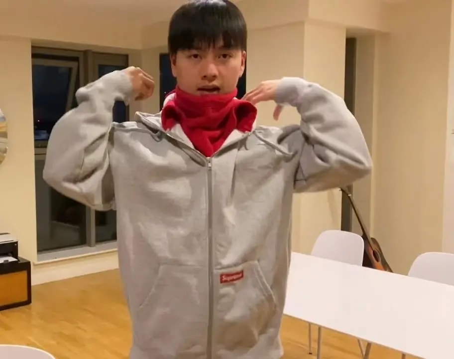 Áo Supreme Double Hood Facemask Zip Up Hooded 'Heather Grey' — ảnh 2