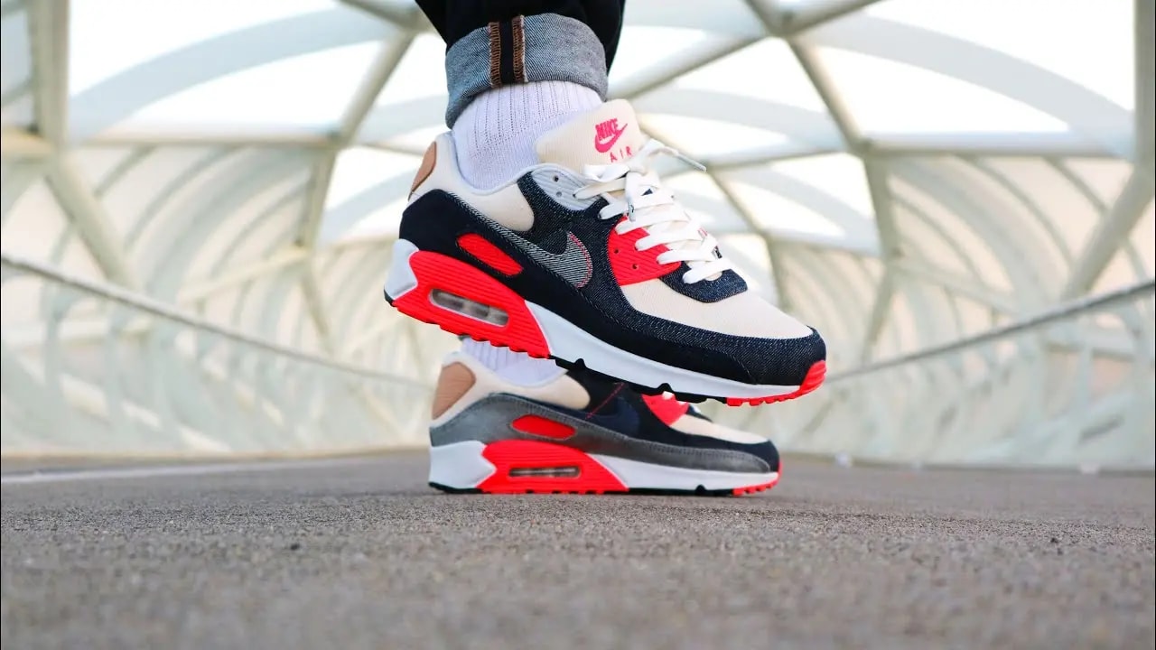 Giày Nike Denham x Air Max 90 'Infrared' CU1646-400 — ảnh 2
