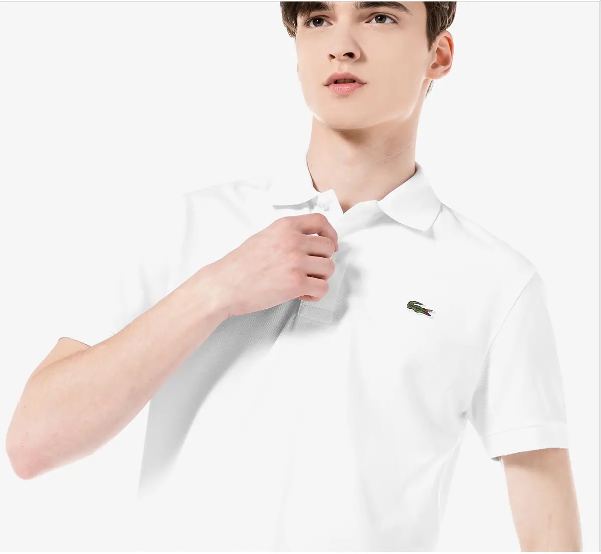 Áo Lacoste Men's French Polo White PH731E-51G-67G — ảnh 3