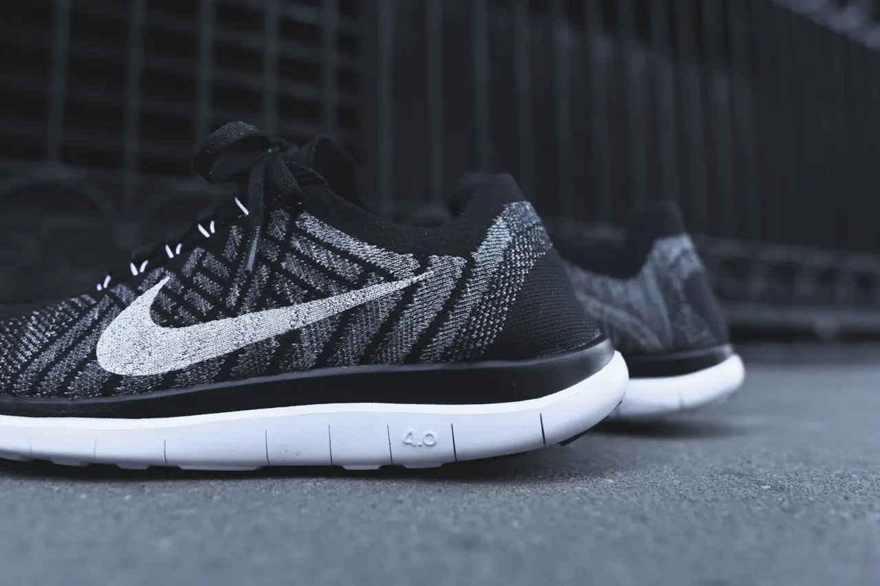 Giày Nike Free 4.0 Flyknit 'Black' 717075 001 — ảnh 3