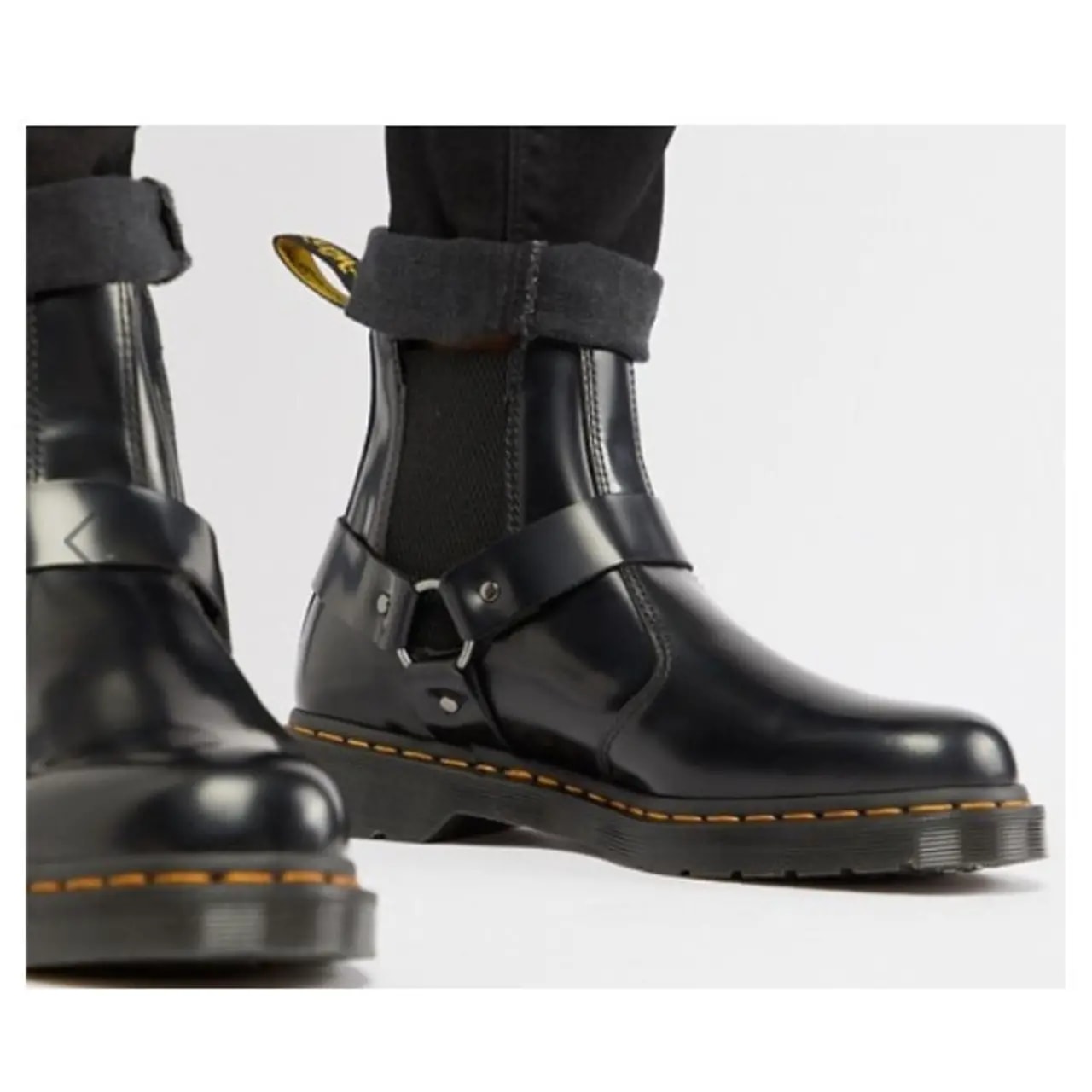 Giày Dr. Martens  Wincox Smooth Leather Buckle Boots Black 23866001 — ảnh 5