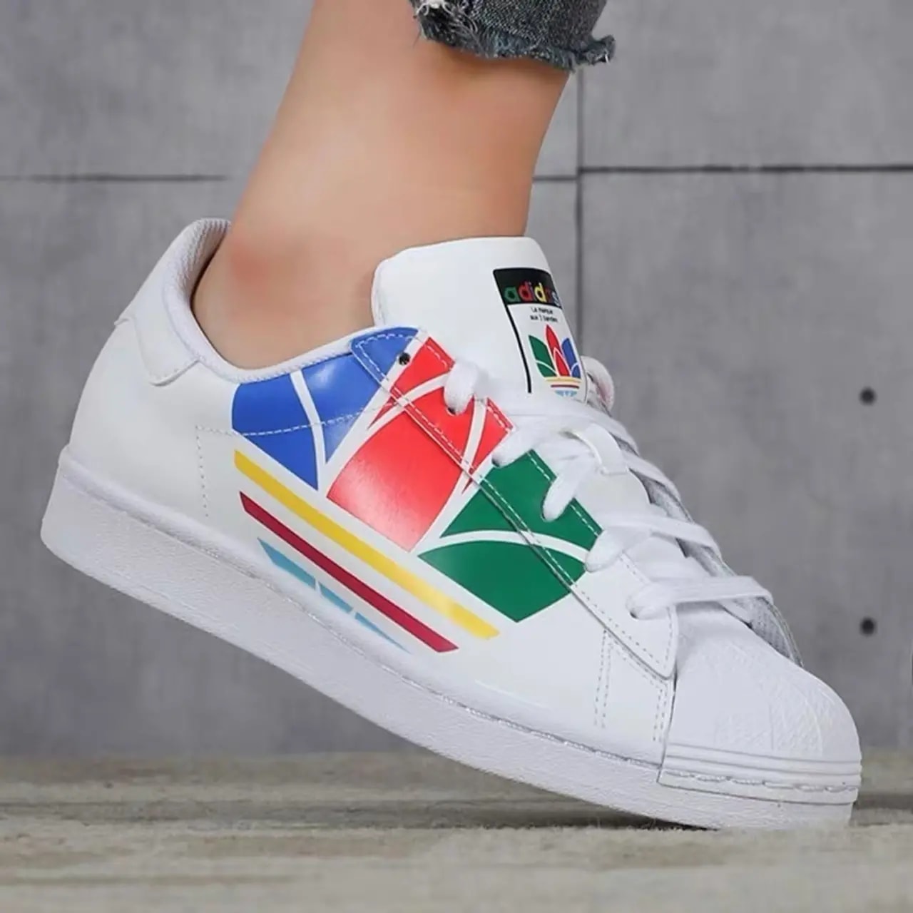 Giày Adidas Superstar Pure 'Colorful Trefoil Cloud White' FU9519 — ảnh 2